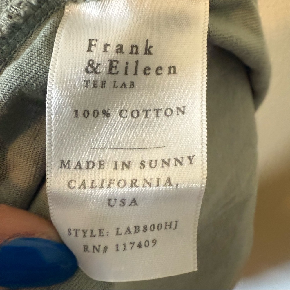 Frank & Eileen Green Tie Waist Cotton Tank Jumpsuit Size Medium - Picture 6 of 7
